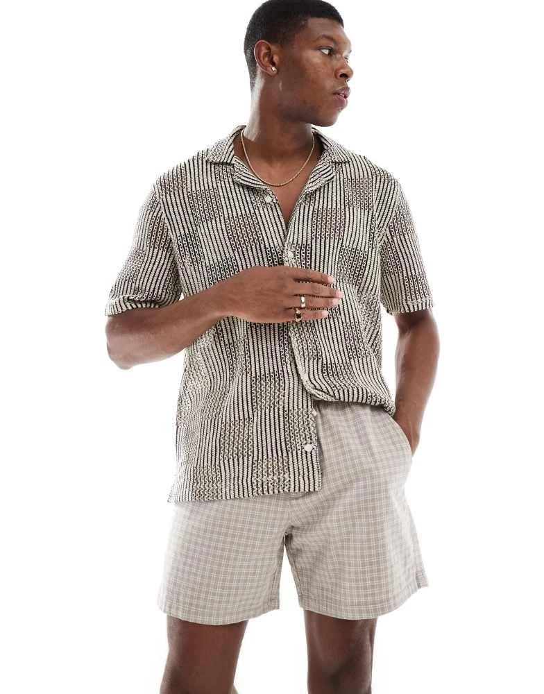 HOLLISTER Hollister textured linen short in beige 1