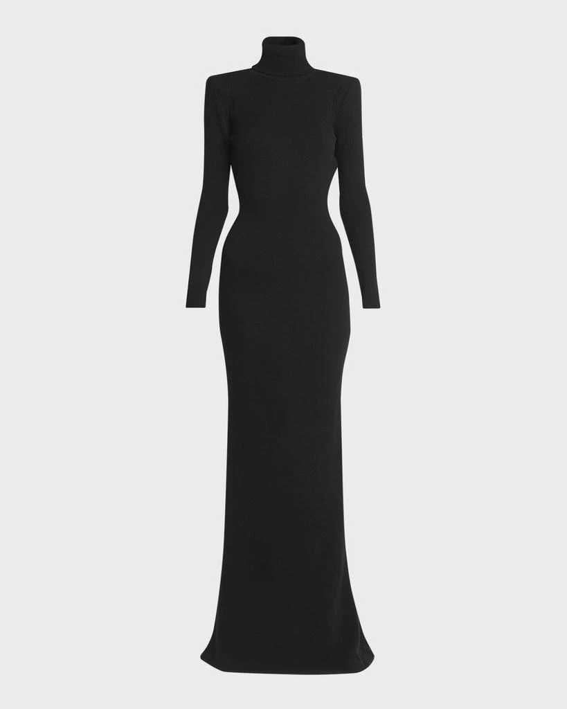 Tom Ford Turtleneck Backless Soft Cashmere Maxi Dress 1