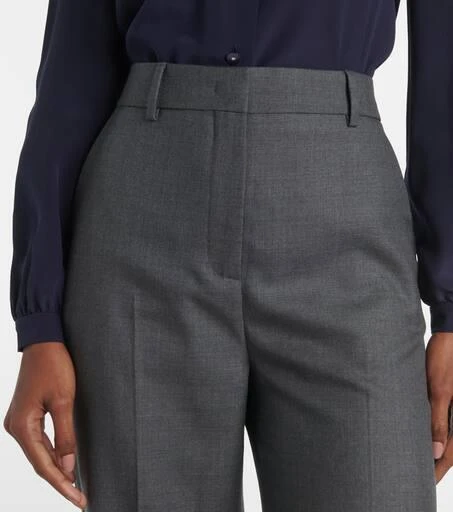 Valentino High-rise wool straight pants 4