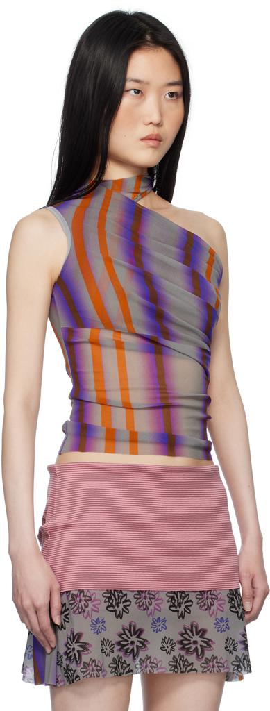 PAULA CANOVAS DEL VAS Multicolor Sleeveless Mesh Top