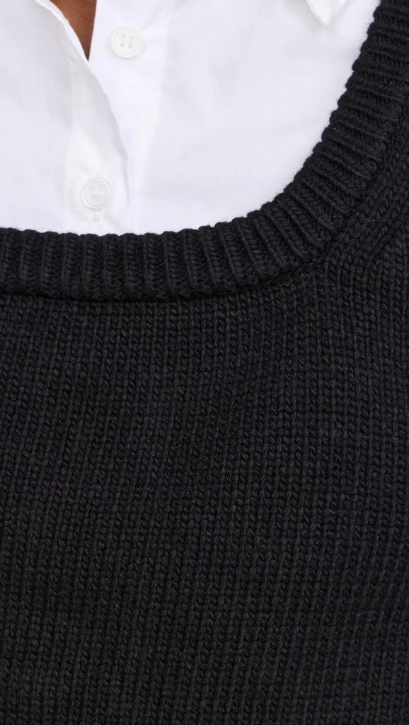 English Factory Cropped Knit Top Over Shirt 5
