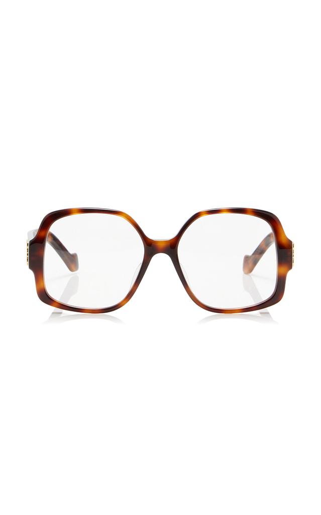 Loewe Loewe - Anagram Square-Frame Acetate Glasses - Brown - OS - Moda Operandi