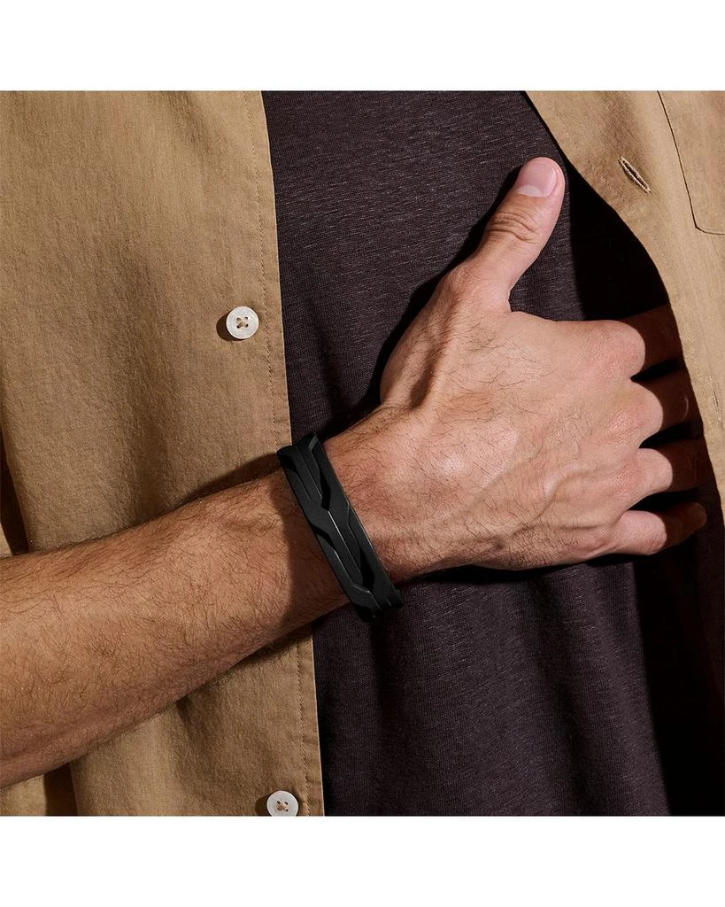 John Hardy Men
s Sterling Silver Icon Braided Leather Bracelet 2