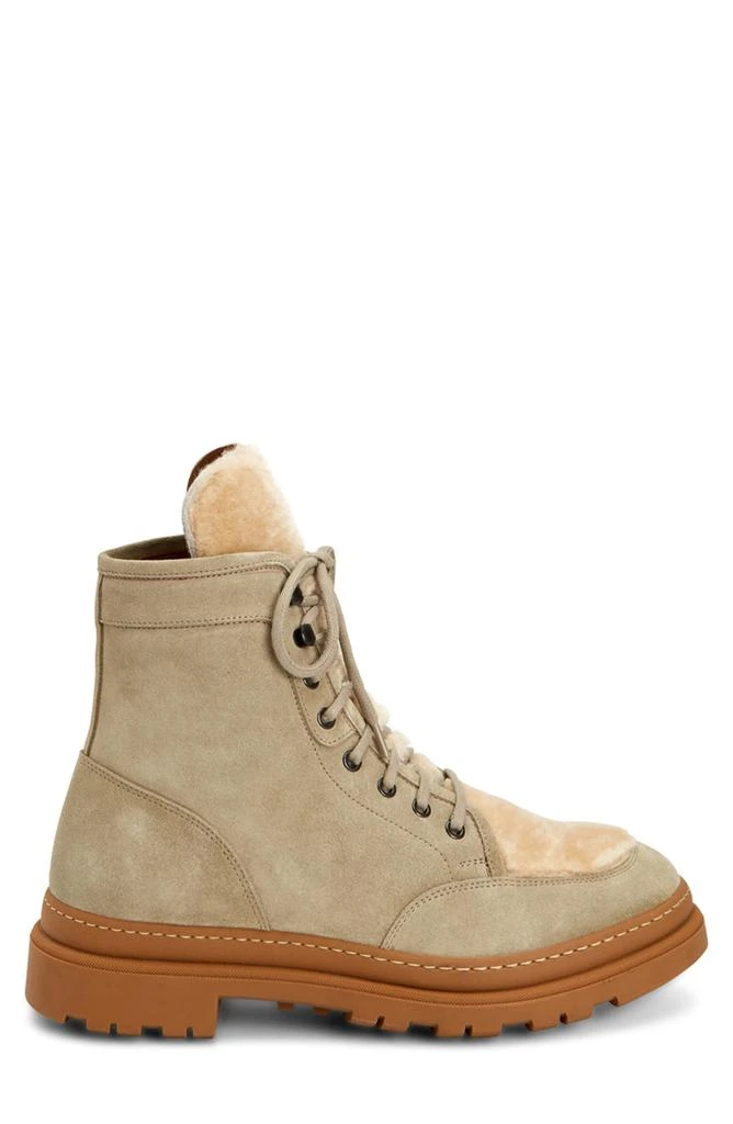 Aquatalia Tristian Lace-Up Boot with Genuine Shearling Trim 4
