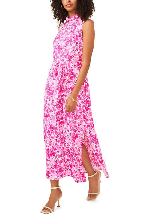 Vince Camuto Camuto Womens Sleeveless Mock Neck Floral Maxi Dress 1