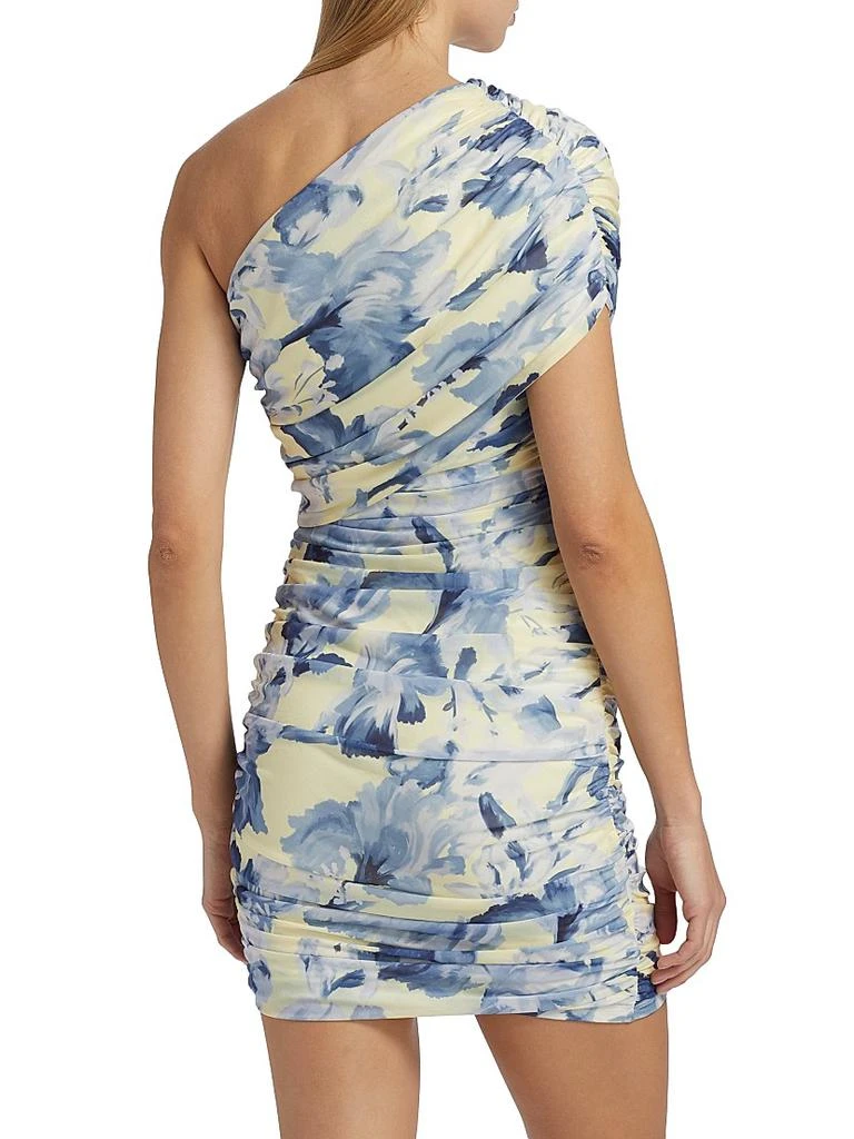 strapless open back dress Andres Otalora Neiva Ruffled One Shoulder Mini Dress