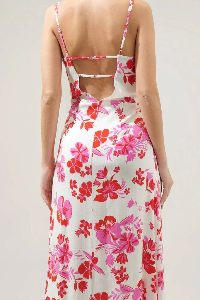 Sugarlips Sugarlips - Maui Floral Portia Open Back Maxi Dress 3