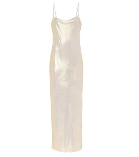 Balmain Lamé slip dress 1