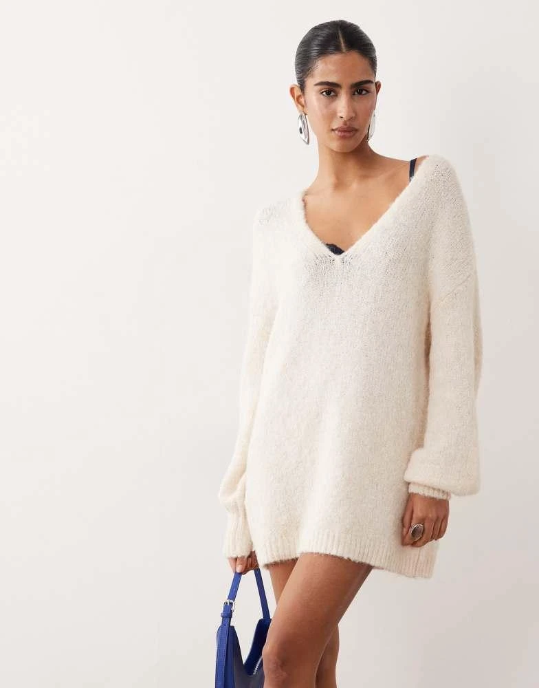 open lace back dress Pullover sweaters women, Oversized Sweater, sweater tunic dress, jumpe –  lijingshop
