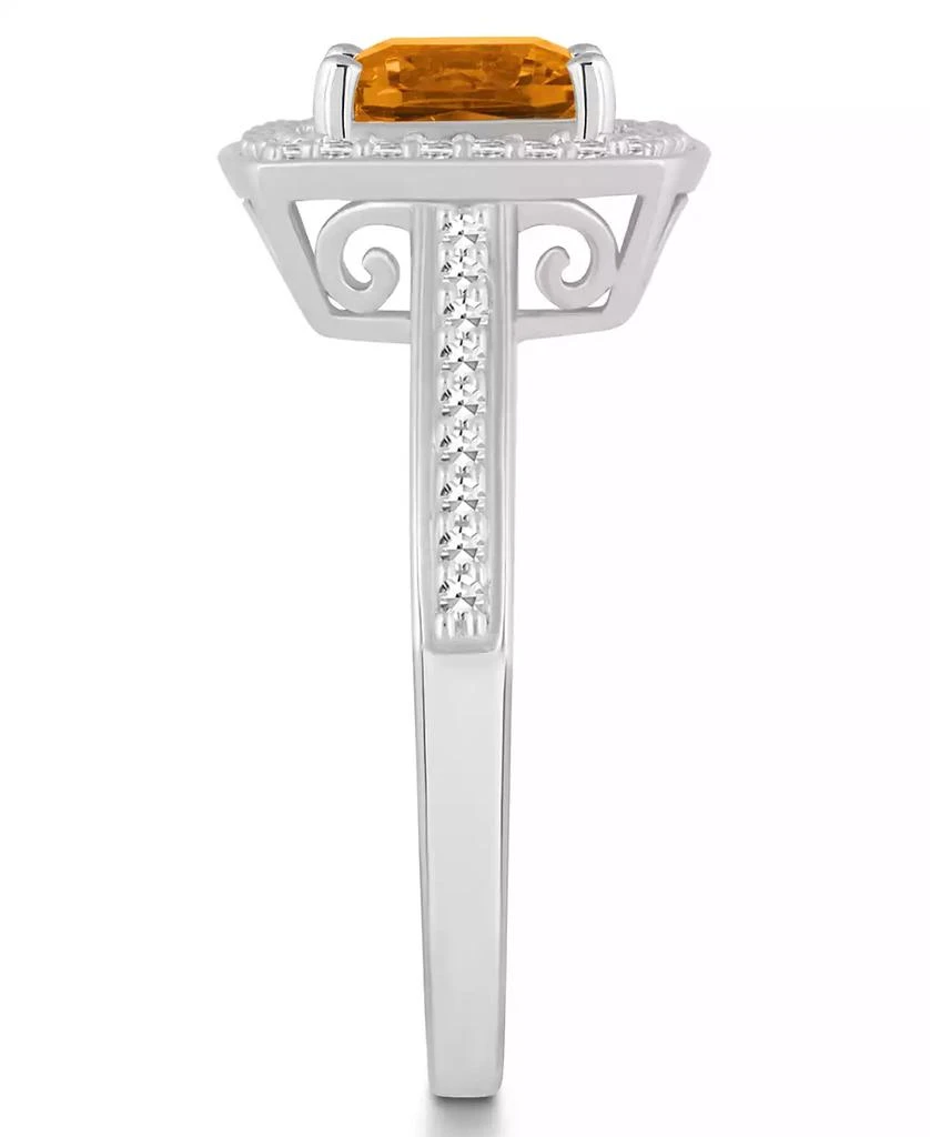 Macy
s Citrine (1-1/2 ct. t.w.) and Diamond (1/4 ct. t.w.) Halo Ring in Sterling Silver 4