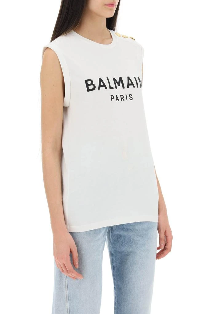 Balmain logo top with embossed buttons 2