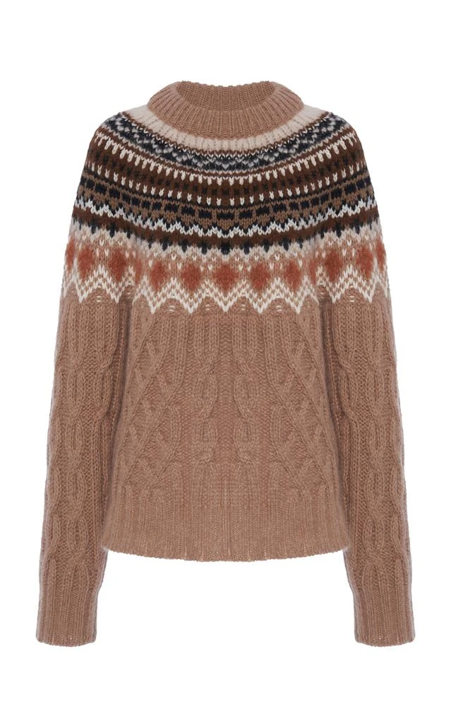 Moncler Moncler Grenoble - Knit Wool-Mohair Sweater - Brown - XS - Moda Operandi 1