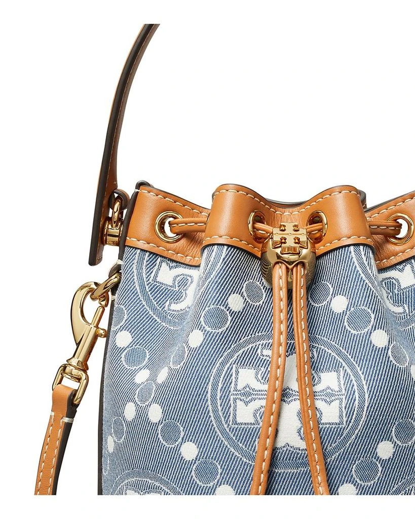 Tory Burch Mini T Monogram Denim Bucket Bag 8