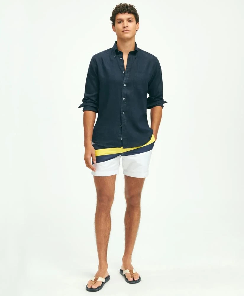Brooks Brothers 5" Stretch Montauk Stripe Swim Trunks 5