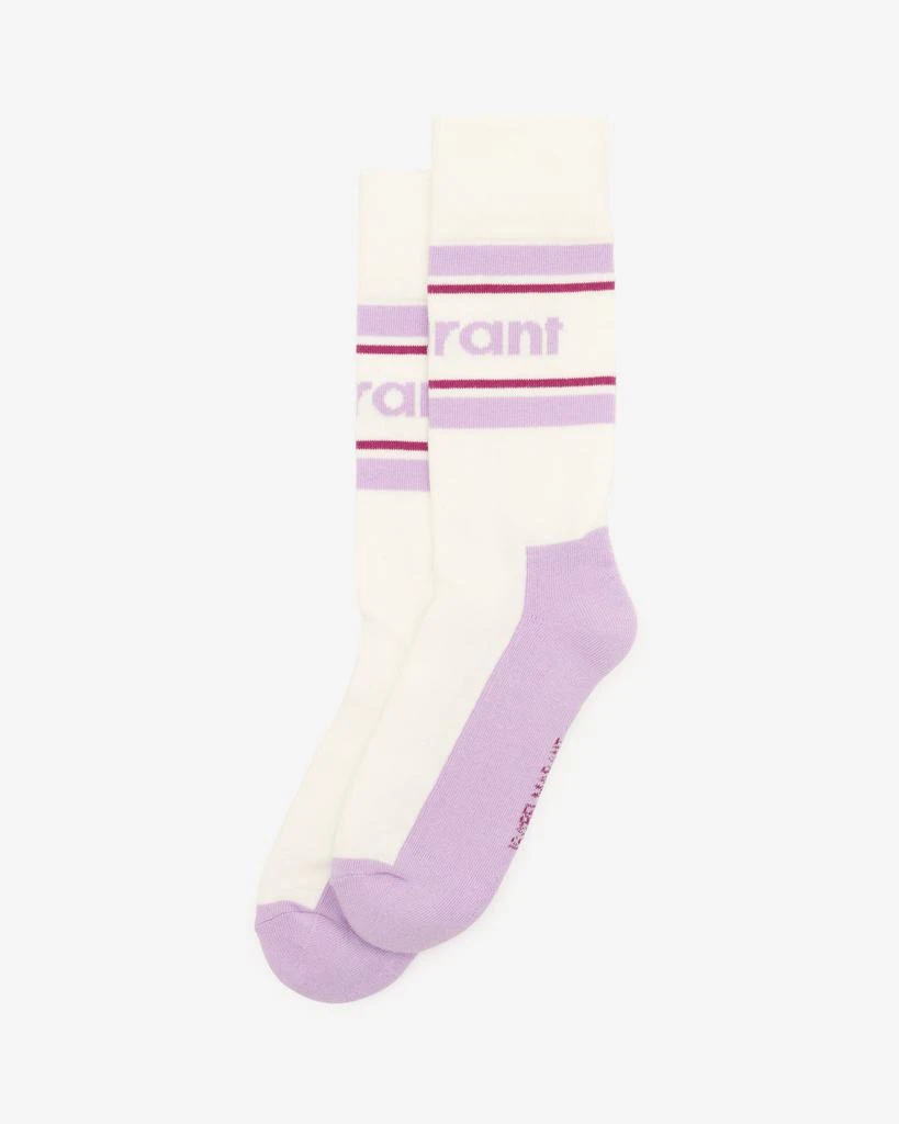 ISABEL MARANT ISABEL MARANT, DONEL LOGO SOCKS - Women - Pink - OneSize 1