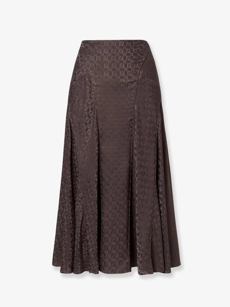 Fendi Midi FF jacquard silk skirt 1