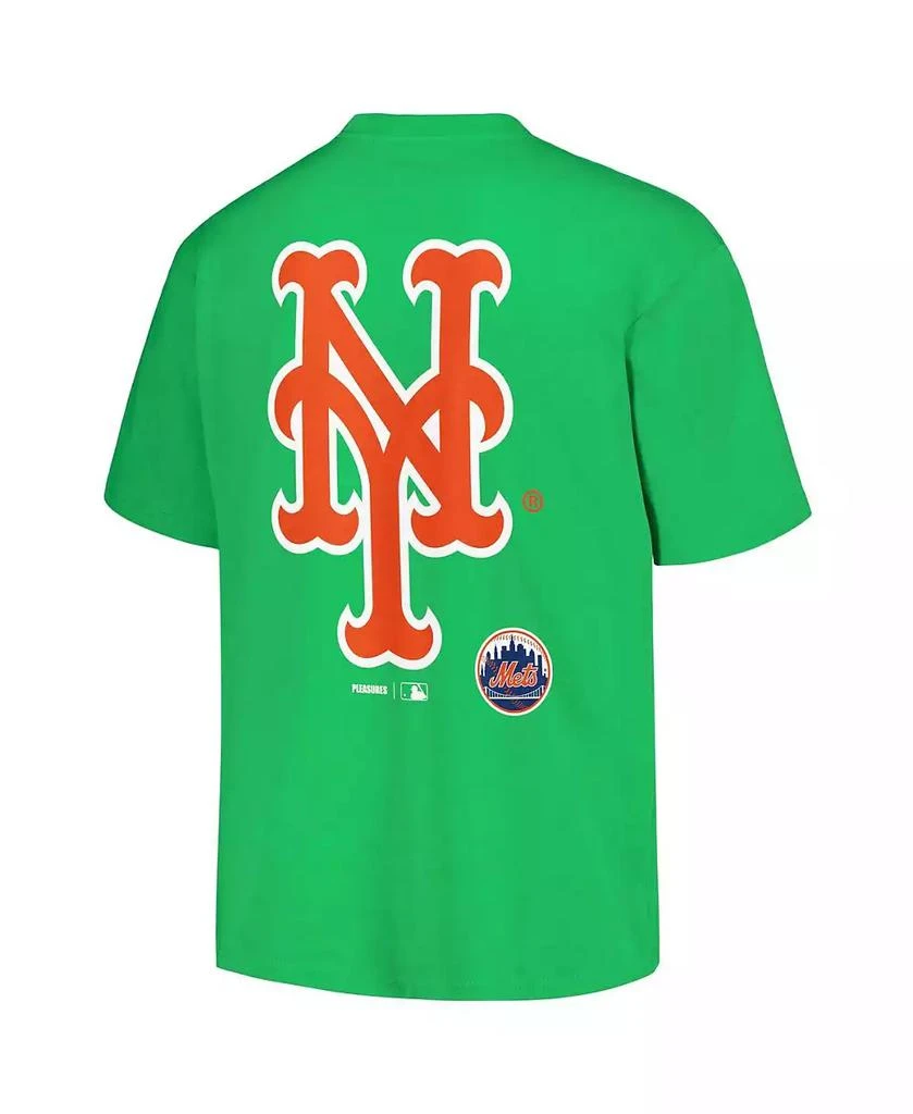 PLEASURES Men's Green New York Mets Ballpark T-shirt 2