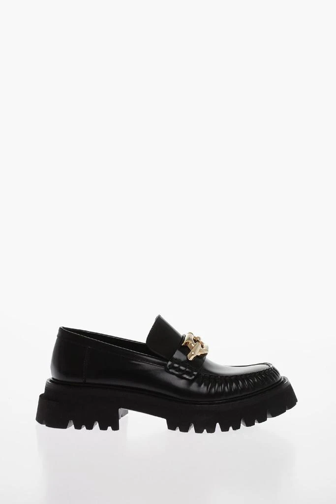 Salvatore Ferragamo Carrion Sole Ingrid Leather Loafers 3