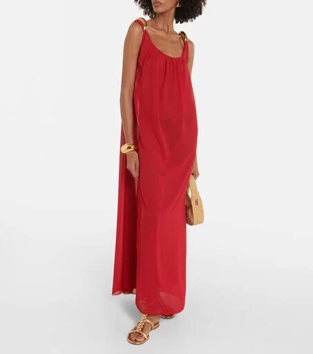 Adriana Degreas Holiday open-back chiffon maxi dress 2