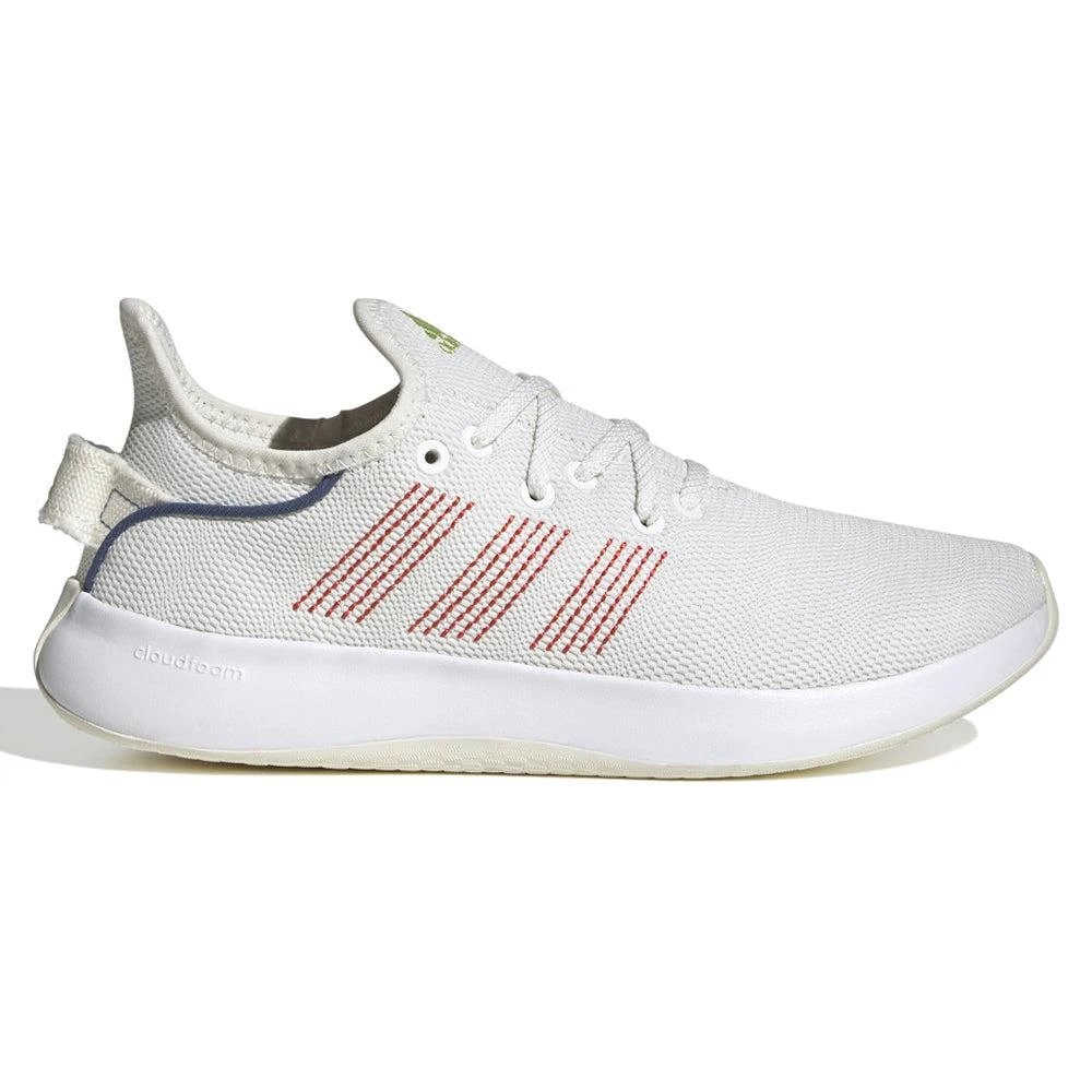 adidas Cloudfoam Pure Shoes - Women's - Off White / Bright Red / Pulse Lime - 7.5