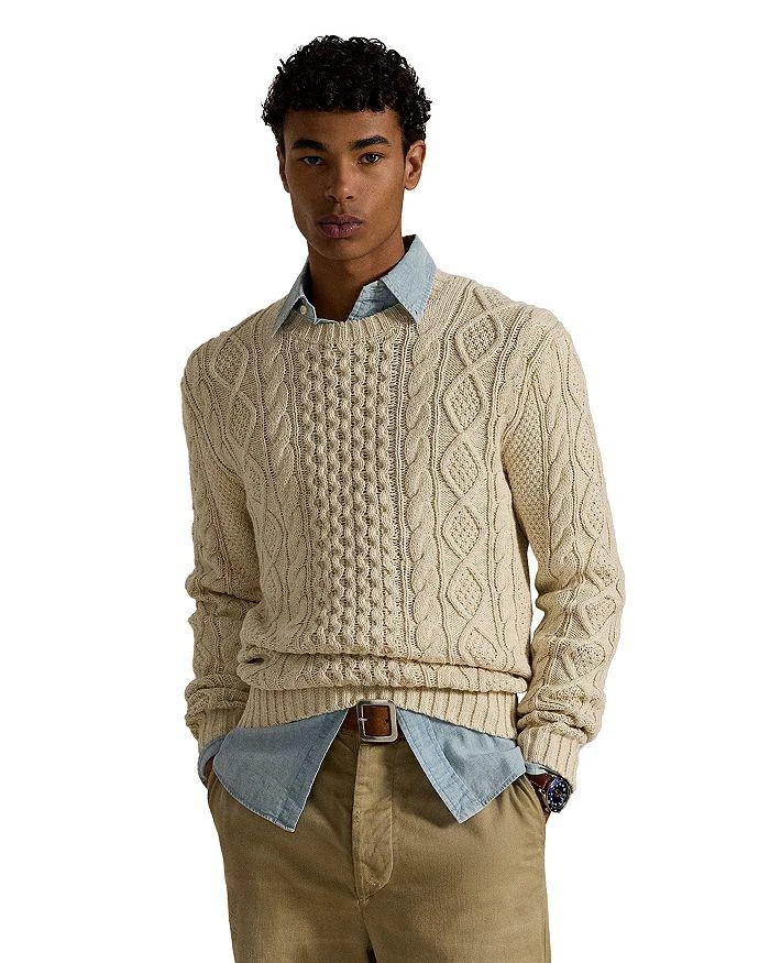 Ralph Lauren Cotton Cable Knit Crewneck Sweater