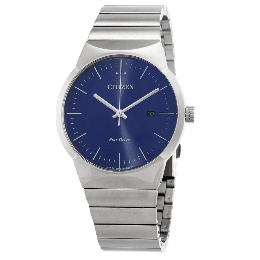 Citizen Open Box - Citizen Axiom Eco-Drive Blue Dial Unisex Watch BM7580-51L 1