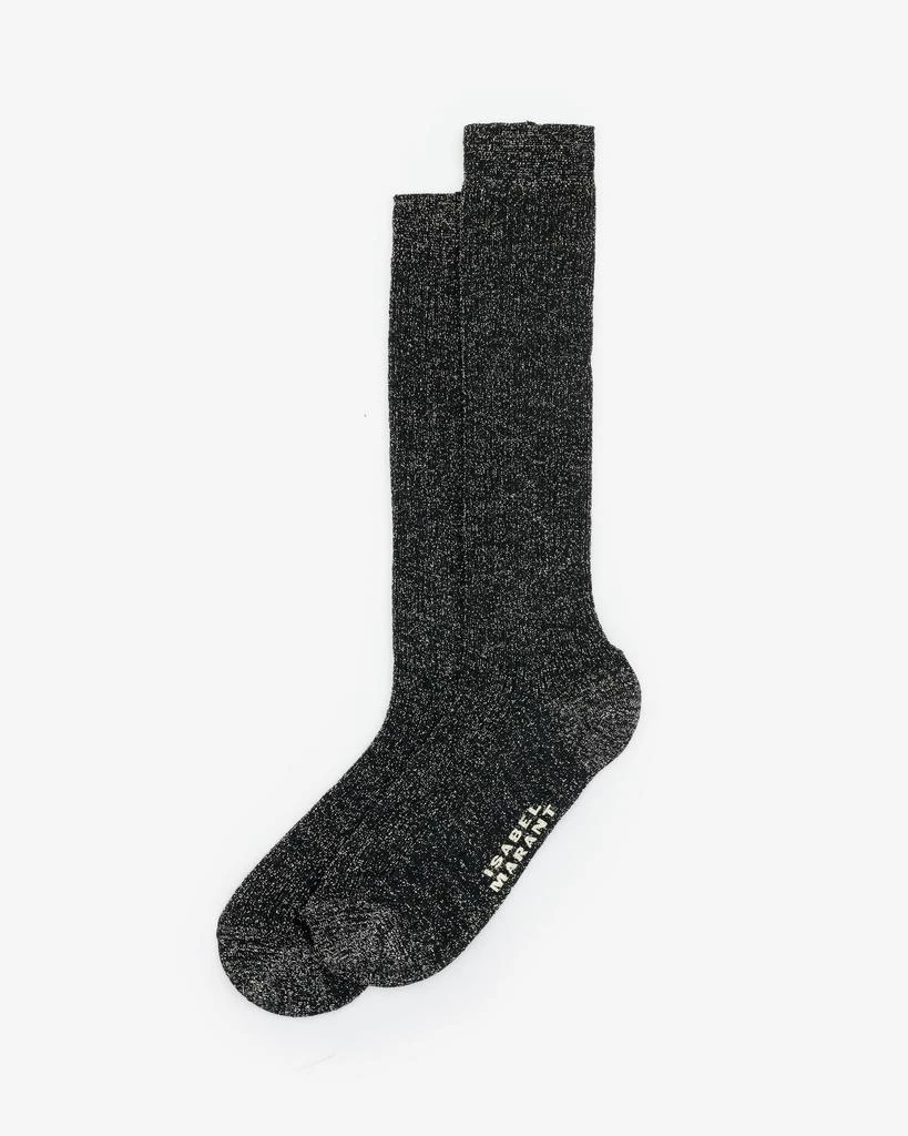 ISABEL MARANT ISABEL MARANT, LOULA LUREX SOCKS - Women - Black - OneSize 1