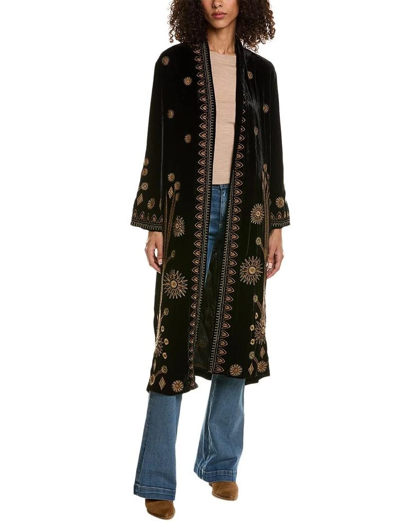 Johnny Was Johnny Was Heidi Velvet Silk-Blend Kimono Coat 1