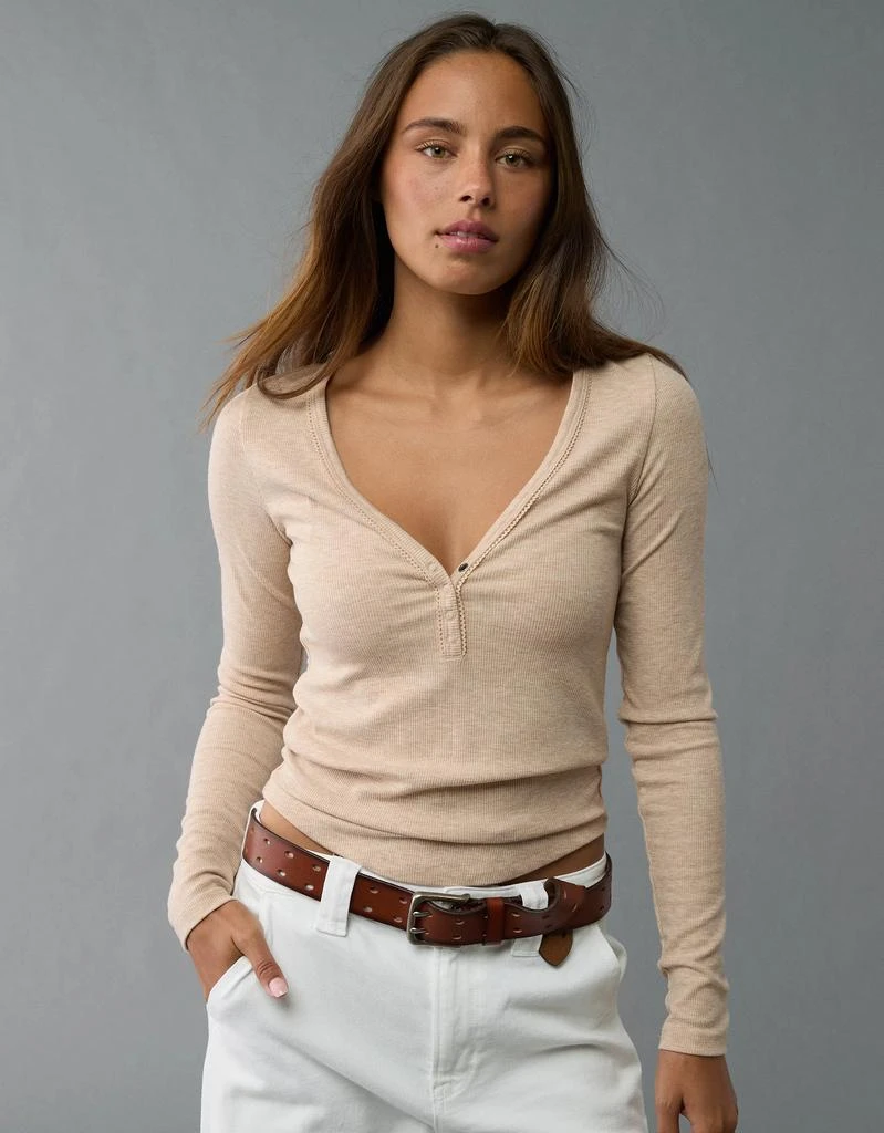 AE AE Long-Sleeve Henley T-Shirt 5