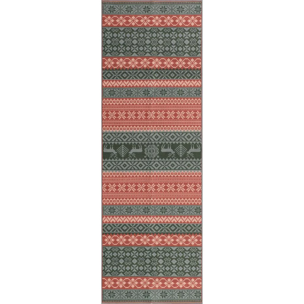 nuLOOM Nuloom Ellasandra SplashGuard Graphic Machine Washable Area Rug 2