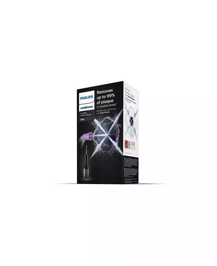 Sonicare Philips Black Cordless Power Flosser 3000 3