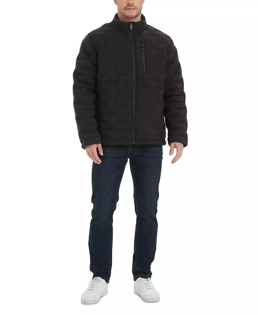 Outdoor United Men's Stretch Seamless Brick Quilted Full-Zip Puffer Jacket 7