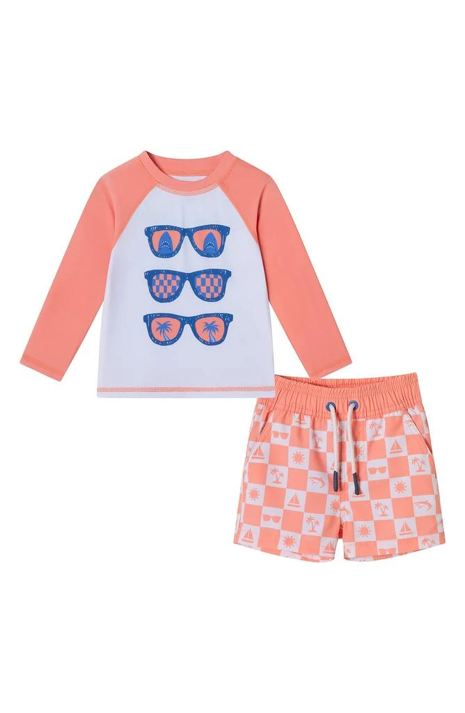 Andy & Evan Long Sleeve Rashguard & Swim Trunks Set 1