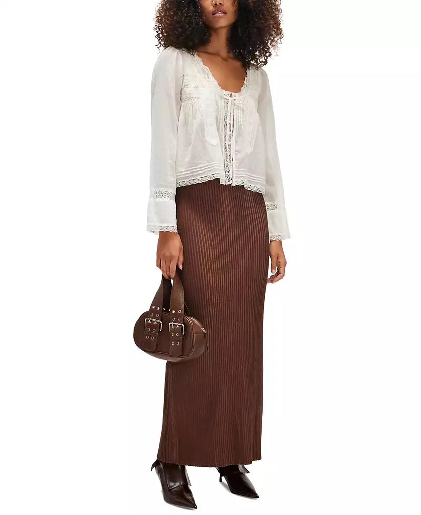 Free People Women's Embroidered Lace Shirt 3