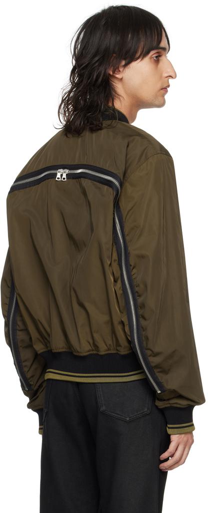 Dries Van Noten Brown Zip Bomber Jacket - Jackets - Compare
