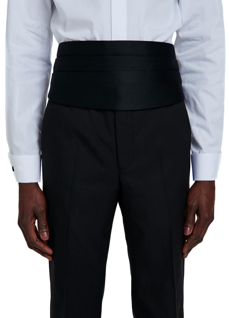 Fursac Satin pleated tuxedo belt