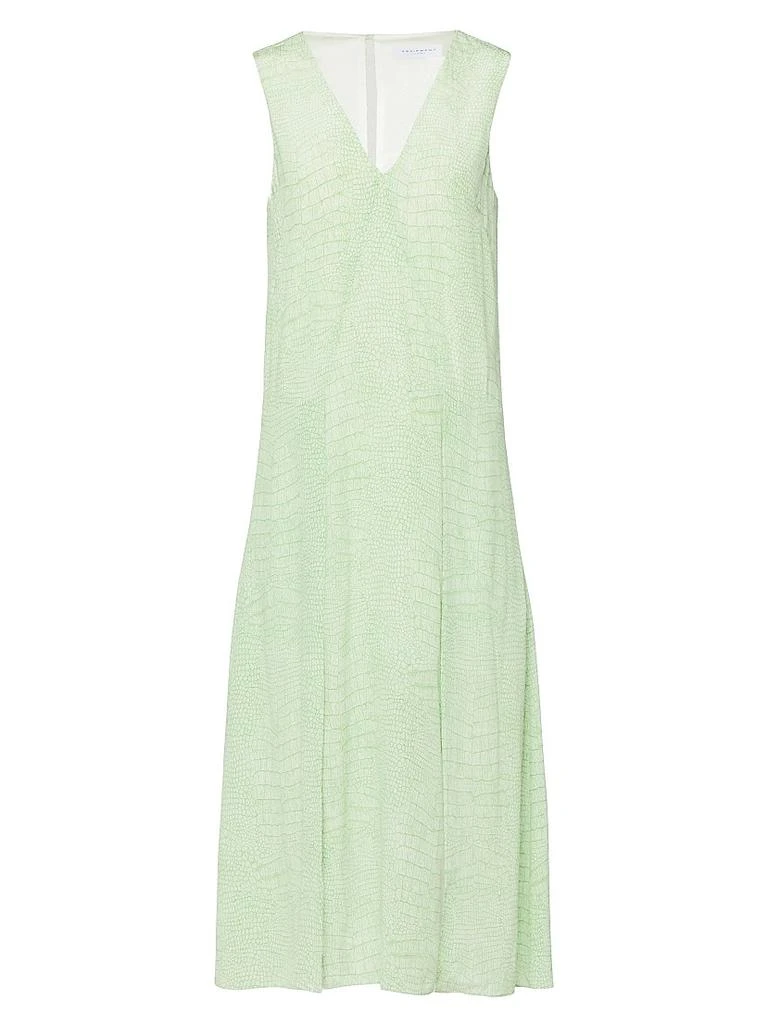 Alice Silk Crocodile Midi-Dress  On Sale Now with Up to 70% Off | Discover  Exclusive Deals & Savings at BeyondStyle  Authentic Equipment dresses|women's  apparel|women's|modern|sheath|solid|v-neck|sleeveless|Women's|x-large|midi-length  with Limited ...