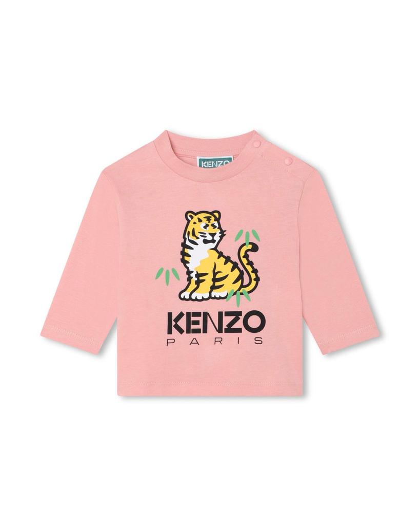 Kenzo T-Shirt Manches Longues Nude - Bébé Mixte - Kenzo Kids