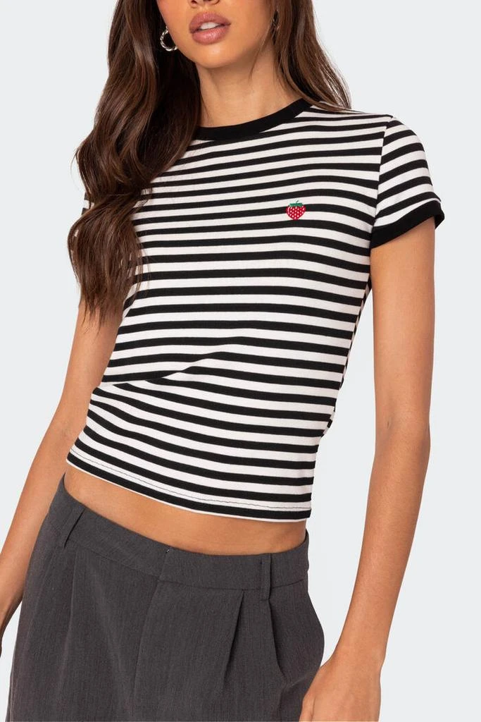 Edikted Strawberry Fields Striped T-Shirt 3