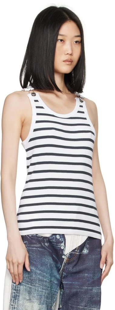 Jean Paul Gaultier White 'The Strapped Marinière' Tank Top 2