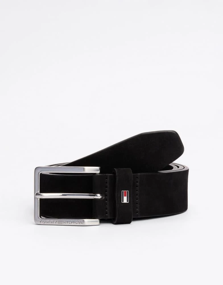 Tommy Hilfiger Tommy Hilfiger Logo square buckle leather belt in black 1