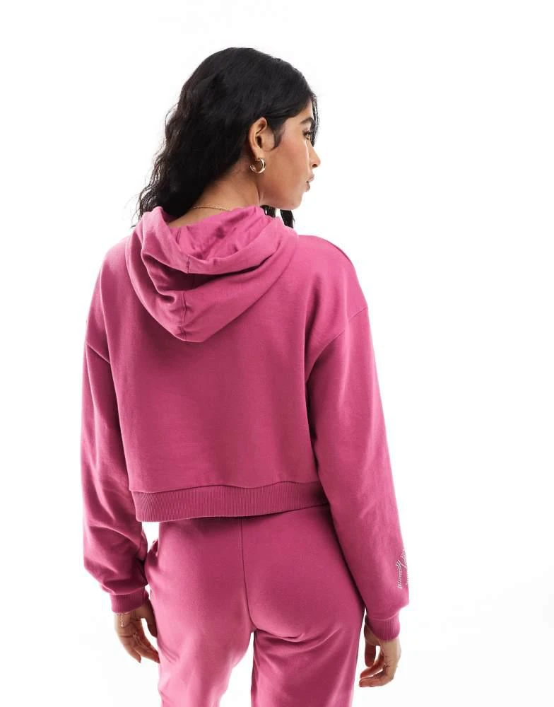 New Era New Era NY Yankees embellished logo hoodie co-ord in pink 4