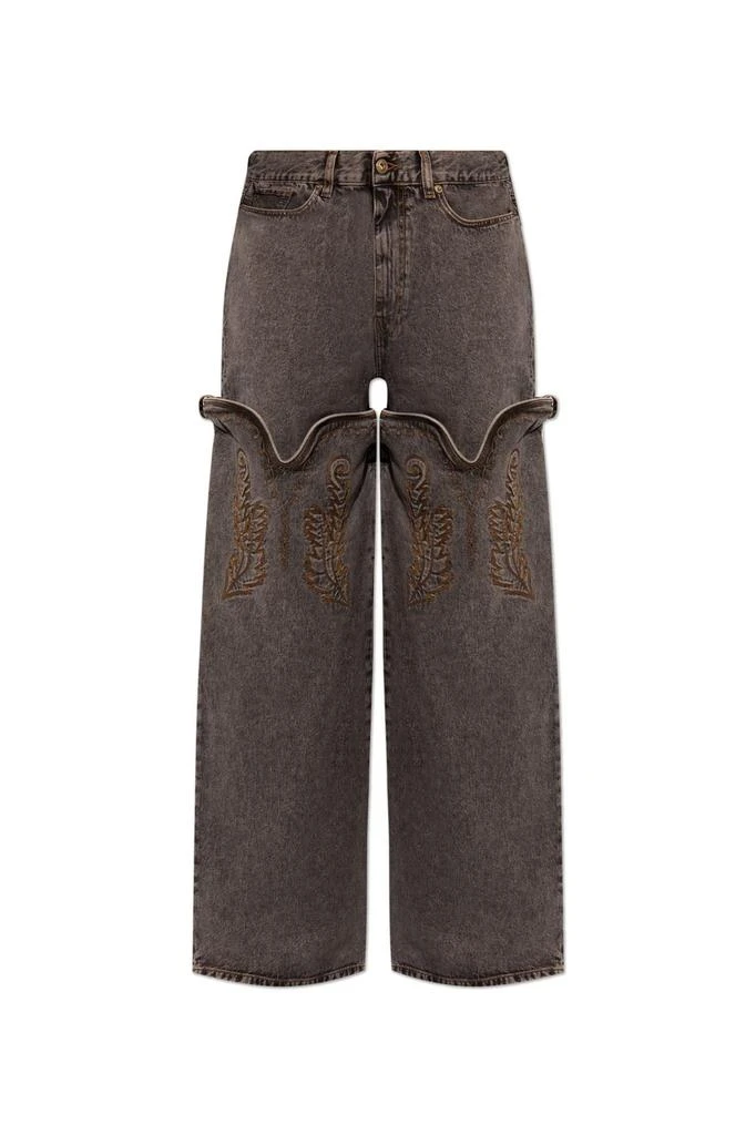 Y/Project Y/Project Evergreen High Waist Maxi Cowboy Cuff Jeans 1