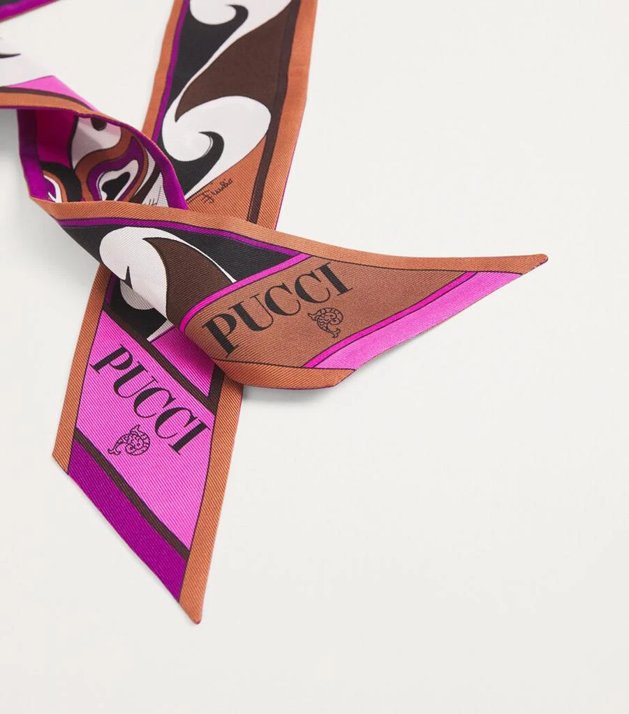 PUCCI Silk Orchidee Print Scarf 5