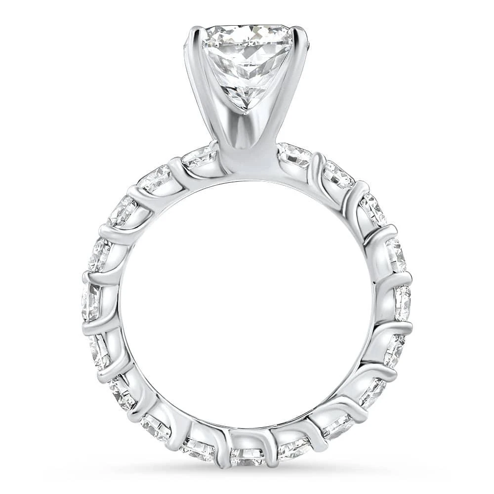 Pompeii3 Certified 7.90Ct Cushion Diamond Engagement Eternity Ring Gold Lab Grown Size: 7 2