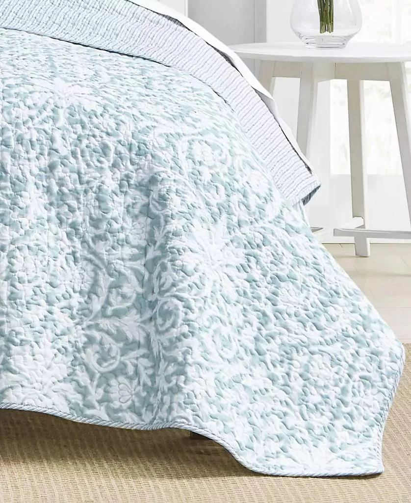 Laura Ashley Mia Cotton Reversible 3 Piece Quilt Set, Full/Queen 7