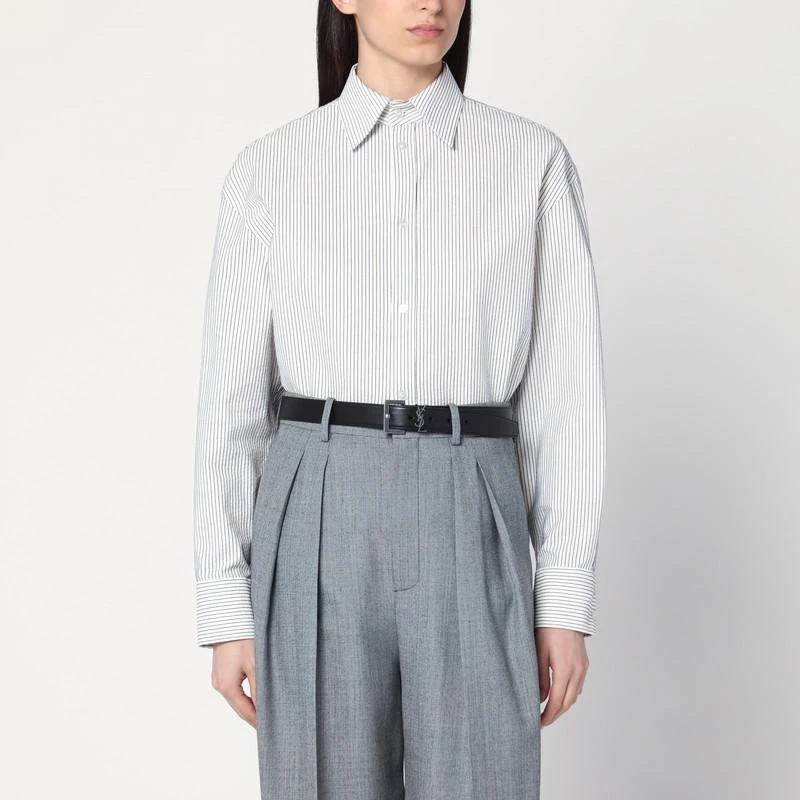 Yves Saint Laurent Cassandre black/white pinstripe shirt 1