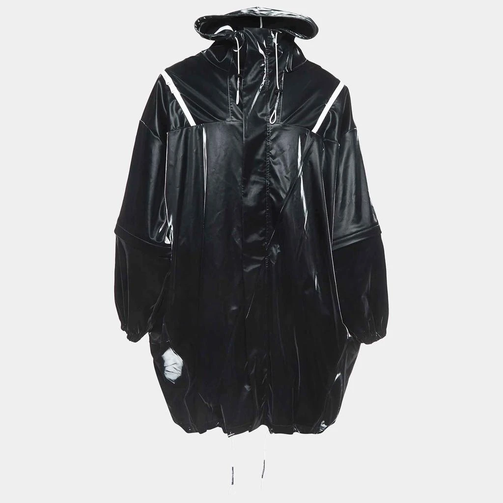 Givenchy Givenchy Black Contrast Trim Synthetic Oversized Raincoat M