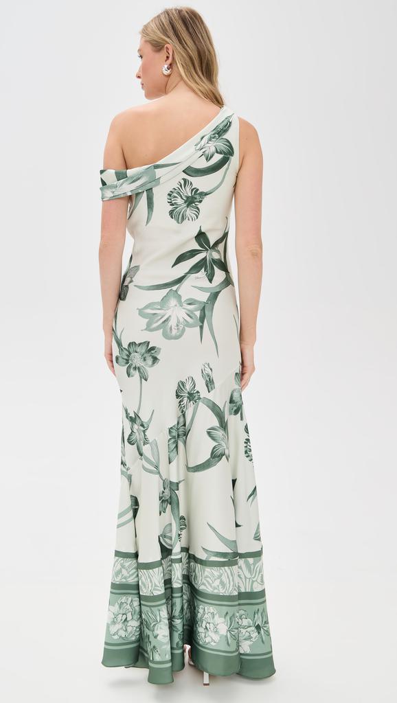 ROCOCO SAND One Shoulder Cowl Maxi Dress