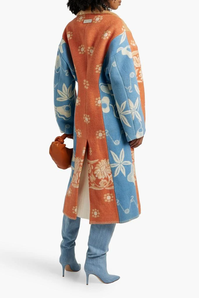Rave Review Sally patchwork-effect wool-jacquard coat 3